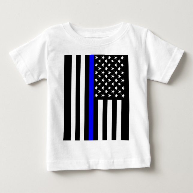 American Thin Blue Line Graphic Baby T-Shirt (Front)