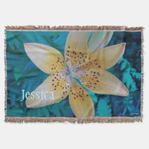 American Tiger Lily Throw Blanket
