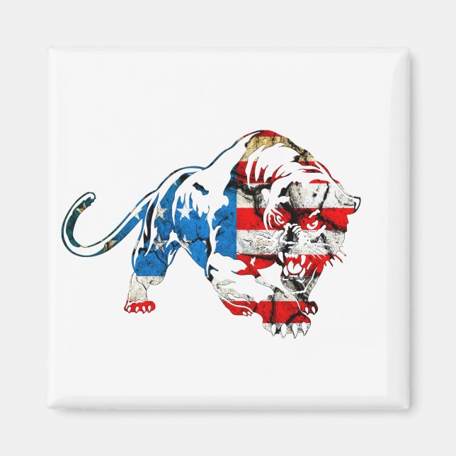 American Tiger Magnet (Front)