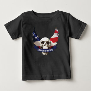 American to the Bone Skull Baby T-Shirt
