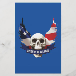 American to the Bone Skull Stationery