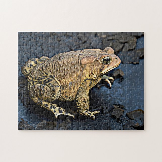 American Toad Digital Art Jigsaw Puzzle (Horizontal)