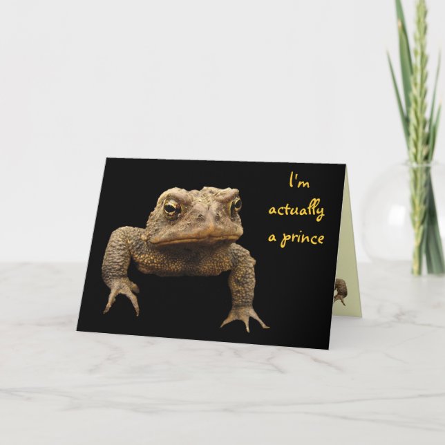 American Toad Valentine Holiday Card (Front)