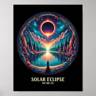American Totality April 8 2024 Mystic Total Solar Poster