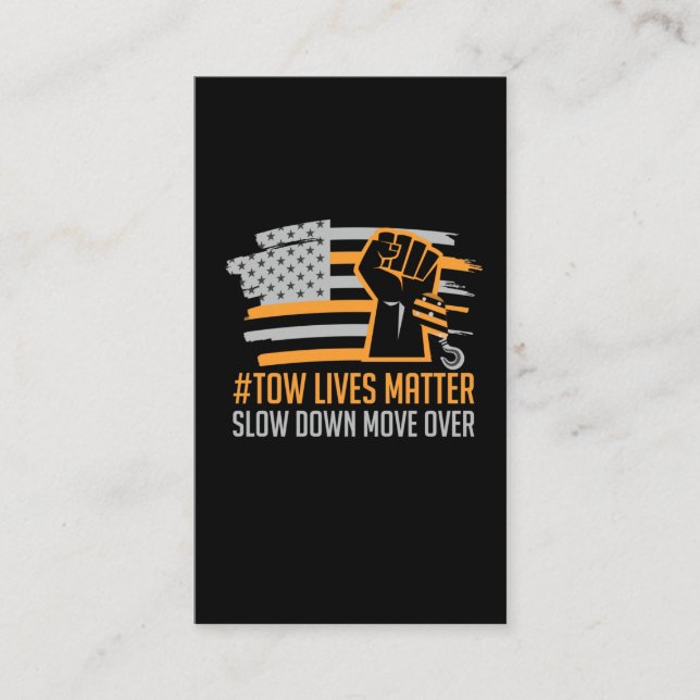 American Tow Truck Driver Towing Trucker Driving Business Card (Front)