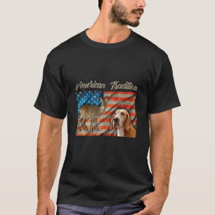 American Tradition Deer Hunting Foxhound Dog Hunte T-Shirt