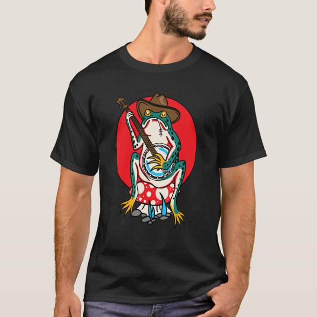 American Traditional Old School Tattoo Flash Frog  T-Shirt (Front)