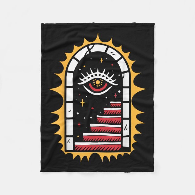 American Traditional Old School Tattoo Flash Ink S Fleece Blanket (Front)