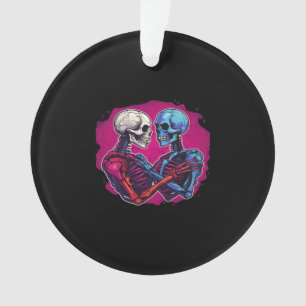 American Traditional Skeleton Holding Hands Tattoo Ornament