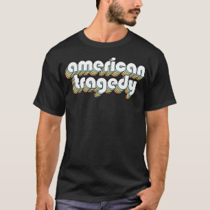 American Tragedy Retro Rainbow Typography Faded St T-Shirt