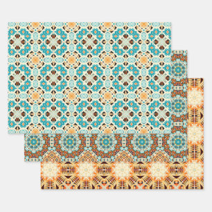 American Tribal Native Seamless Pattern Set No6 Wrapping Paper Sheet