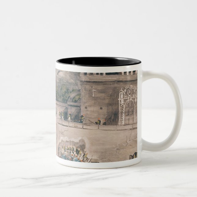American troops under General Doniphan Two-Tone Coffee Mug (Right)
