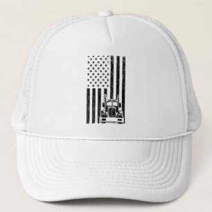 AMERICAN TRUCK FLAG Trucker Big Rig Truck Truck Trucker Hat