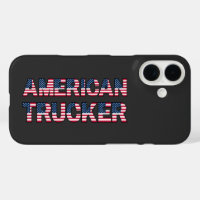 American Trucker Letters Flag Patriotic Road