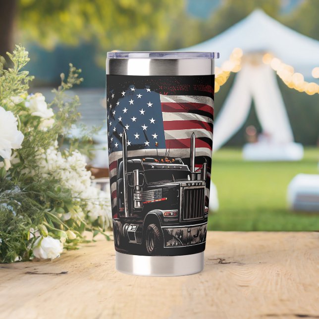 American Trucker Pride Insulated Tumbler (Wedding)