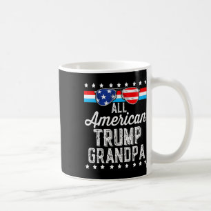 American Trump Grandpa American Flag Sungles Trump Coffee Mug
