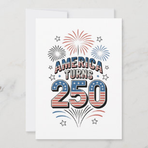 American Turn 250th 4th of July Fireworks  Holiday Card