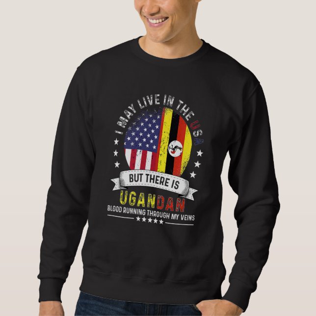 American Ugandan Home in US Patriot American Ugand Sweatshirt (Front)