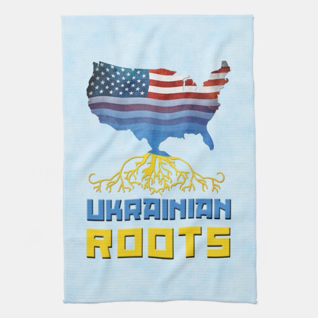 American Ukrainian Roots Kitchen Towels (Vertical)