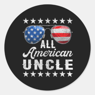American Uncle Shirt Classic Round Sticker