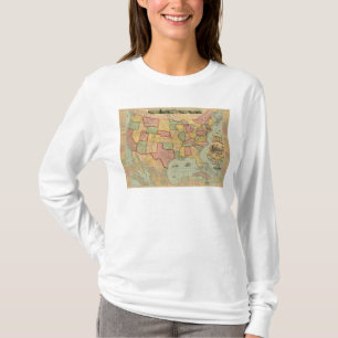 American Union Railroad Map of The United States T-Shirt