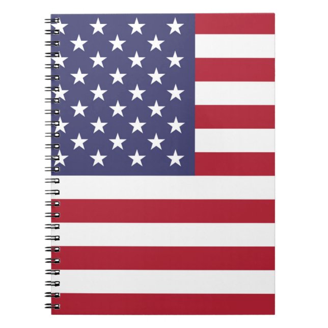 American United States USA Flag Notebook (Front)