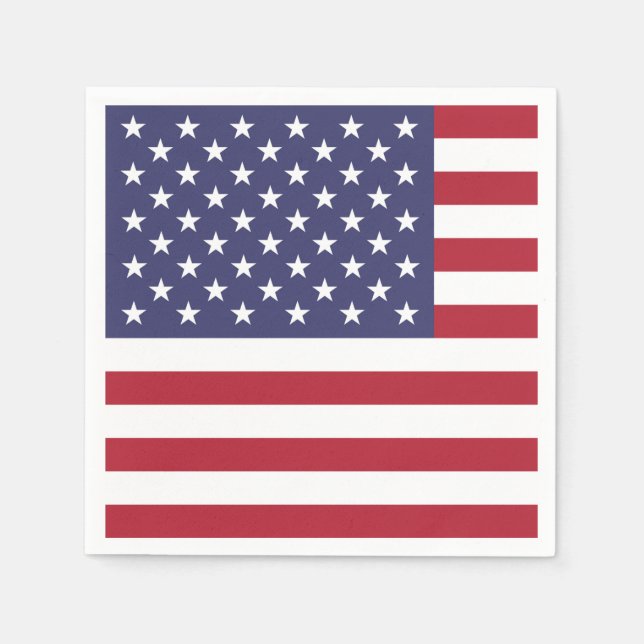 American United States USA Flag Paper Napkin (Front)