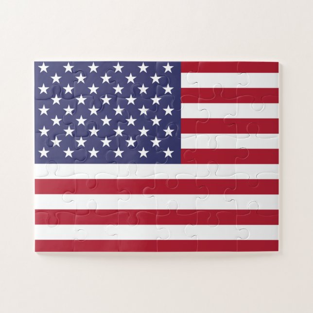 American United States USA Flag Puzzle (Horizontal)