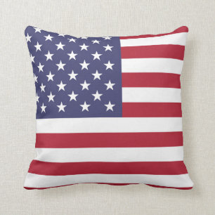 American United States USA Flag Throw Pillow