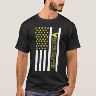 American US Flag Bees Beekeeper Vintage Beekeeping T-Shirt