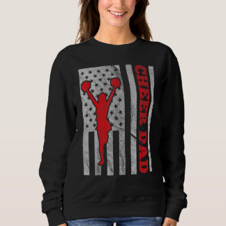 American Us Flag Cheer Dad For Men Father's Day Sweatshirt