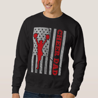 American Us Flag Cheer Dad For Men  Father's Day Sweatshirt
