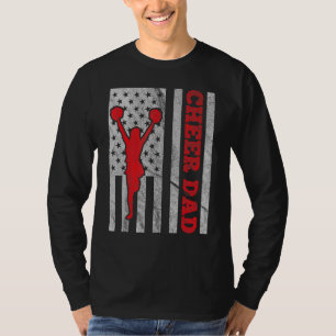 American Us Flag Cheer Dad For Men Father's Day T-Shirt