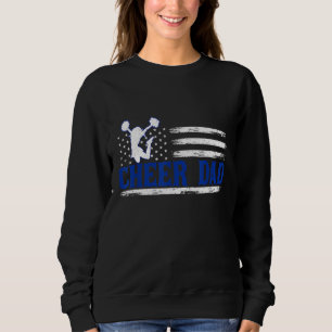 American US Flag Cheer Dad For Men Funny Father's  Sweatshirt