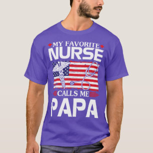 American US Flag Happy To Me My Favourite Nurse Ca T-Shirt