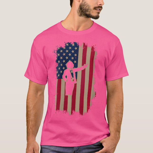 American Us Flag Opera T-Shirt (Front)