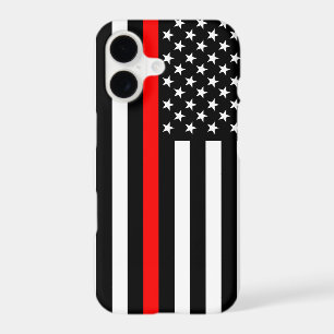 American US Flag Thin Red Line Symbol on a