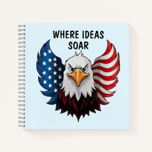 American USA Eagle Flag Notebook