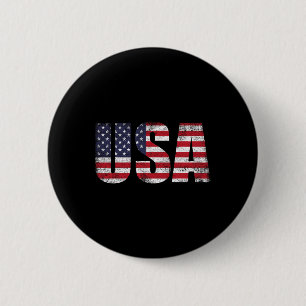 American Usa Flag 4th Of July Patriotic Men Women  6 Cm Round Badge