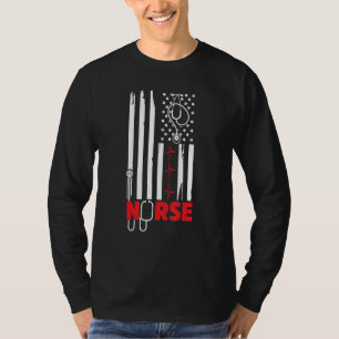 American Usa Flag Correctional & Rn Nurse 4th Of J T-Shirt