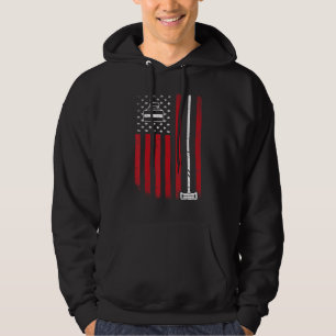 American USA Flag Curling Gifts For Men Women Curl Hoodie