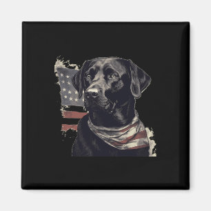 American Usa Flag Lab Owner Black Labrador Retriev Magnet