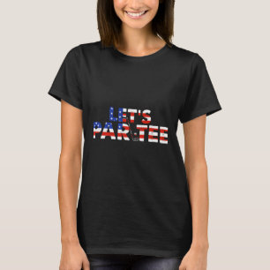 American Usa Flag Let's Par Tee Party Golf Funny 4