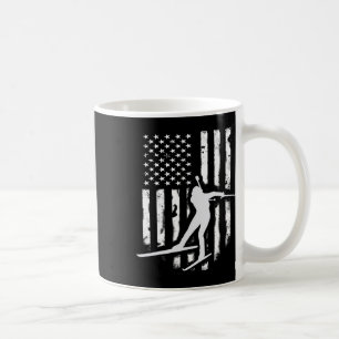 American Usa Flag Nordic Ski Cool Skier Gift Top T Coffee Mug