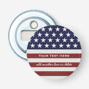 American USA Flag Patriotic July 4th Custom Bottle Opener