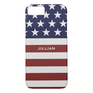 American USA Flag Patriotic July 4th Custom iPhone 8/7 Case