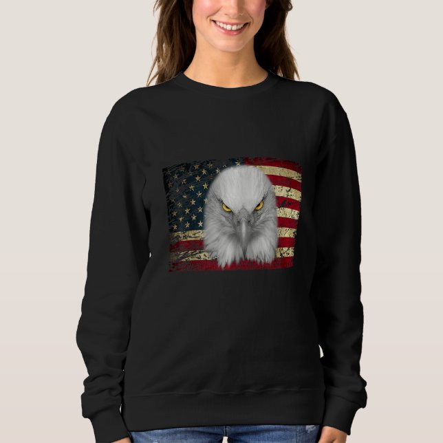 American  Usa Flag Patriotic Sweatshirt (Front)