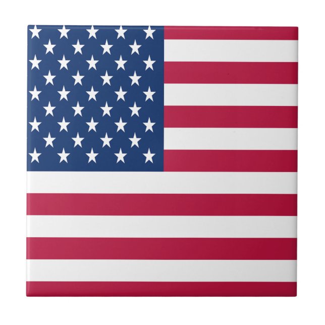 American USA Flag Pride Design-76353 Ceramic Tile (Front)