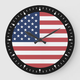 American USA Flag Pride Design-76353 Large Clock