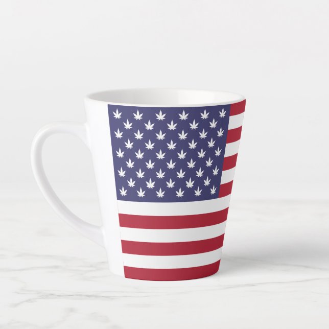 American USA Flag Pride Design-76353 Latte Mug (Left)